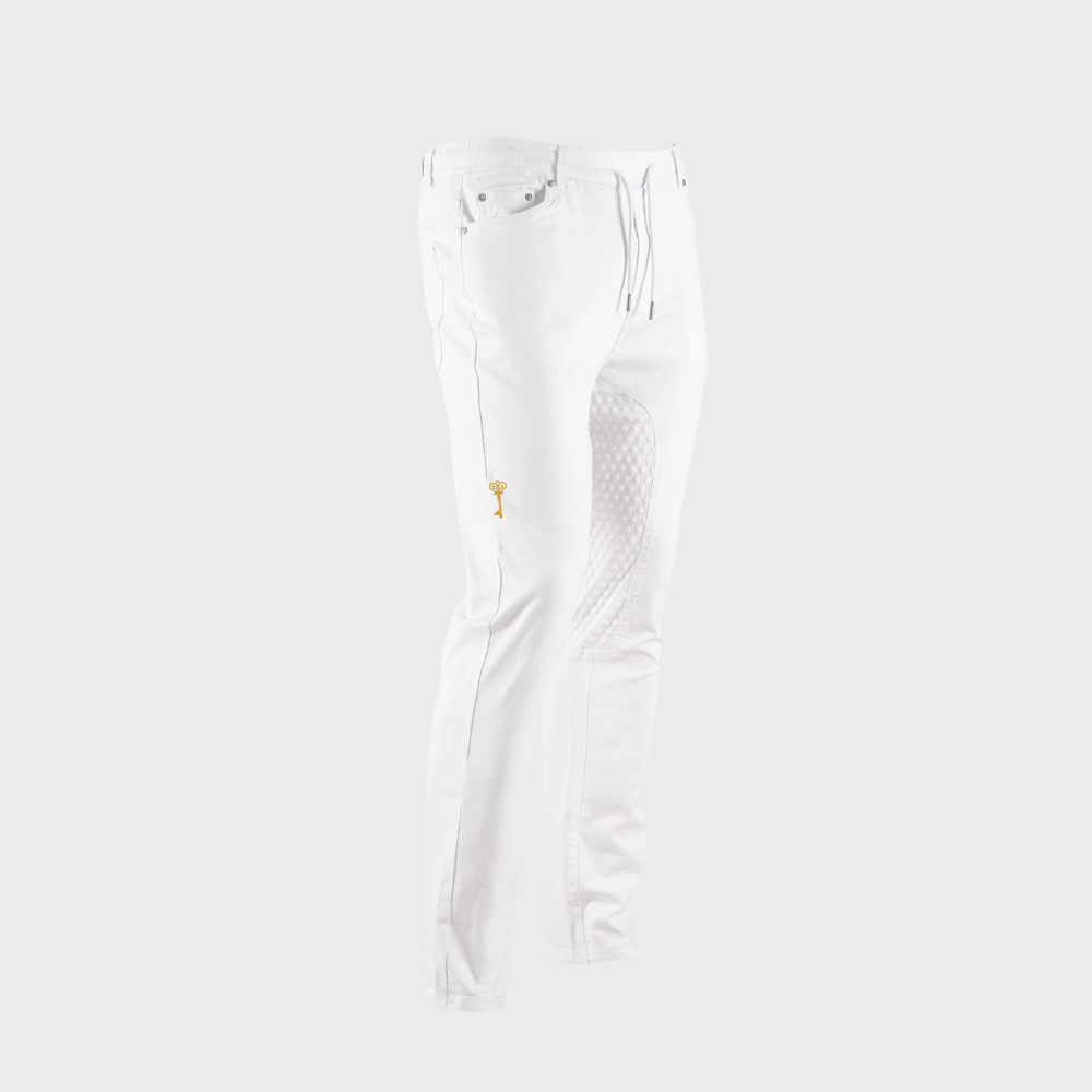 Performance Polo Jeans White