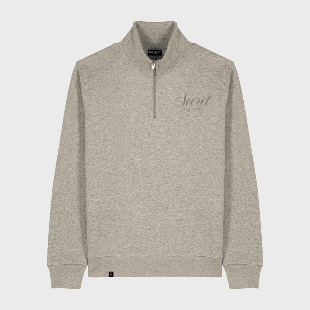Regular Quarter Zip Jumper Gray