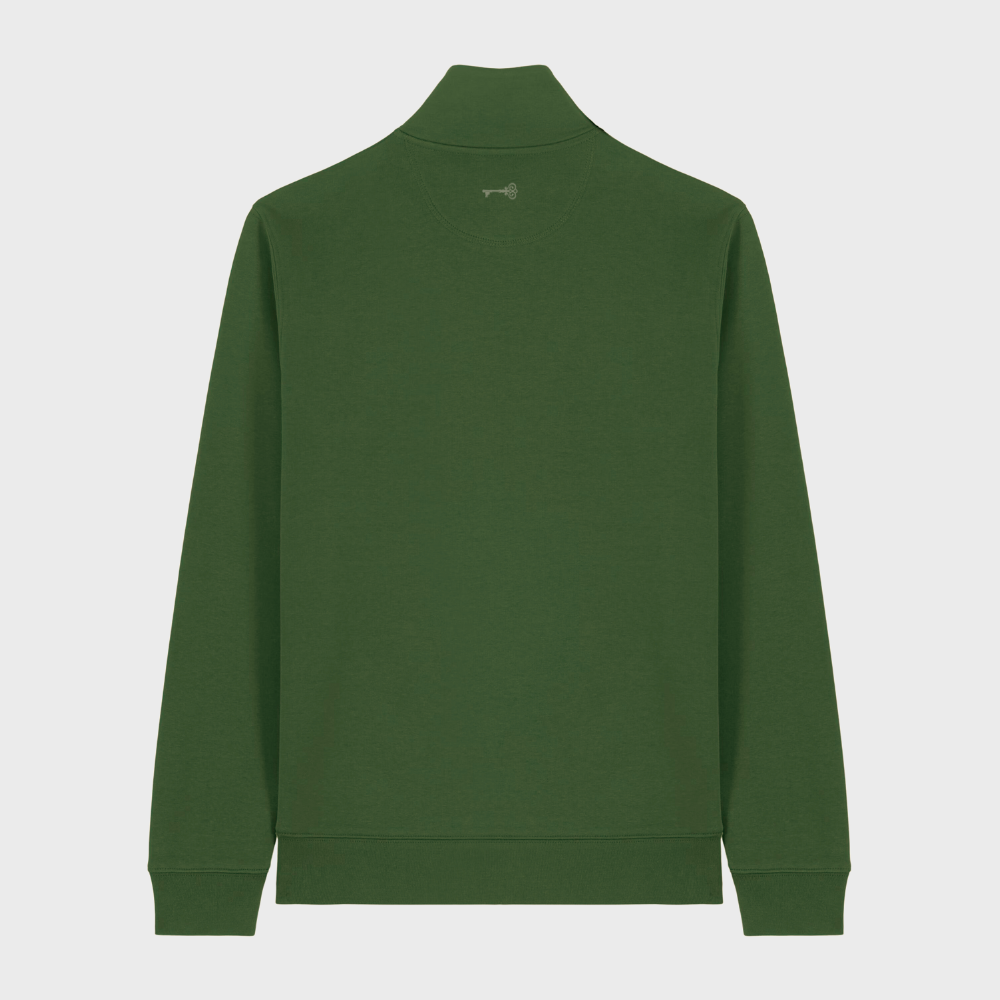 Regular Quarter Zip Jumper Green