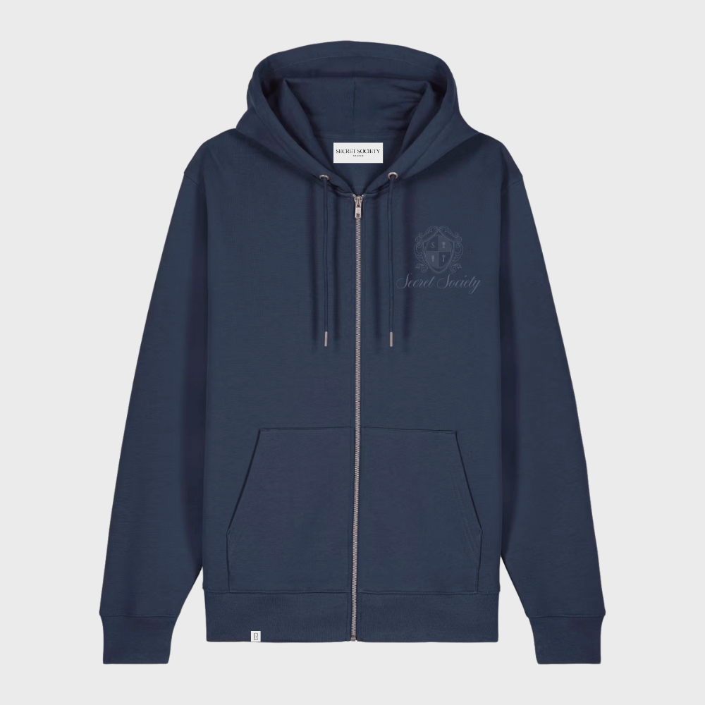 Regular Zip Hoodie Navy