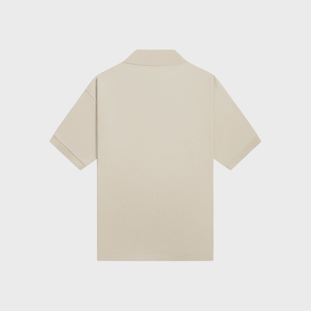 Cotton Pique Polo Beige